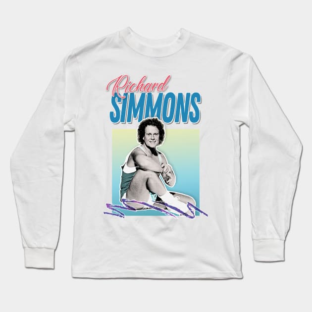 Richard Simmons 90s Style Aesthetic Design Long Sleeve T-Shirt by DankFutura